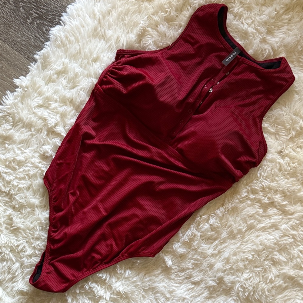 Torrid Red and Black Bodysuit